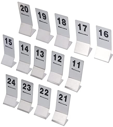 Segnale Da Numero Di Tavolo In Acciaio Inox Per Ristorante, 1-25/1-50 Carte Da Numero Di Tavolo Ristorante, Segnale Da Tavolo, Numero Bifacciale, Matrimonio Tavolo Numero Segno