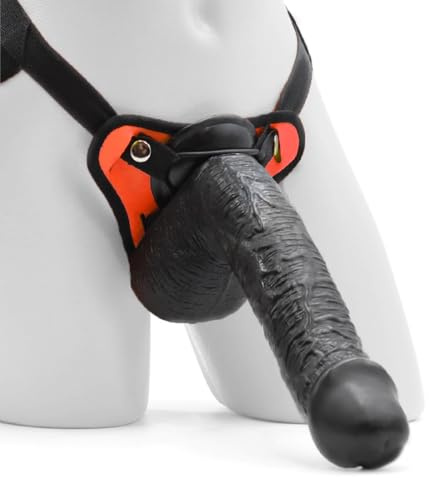 11.6 Inch Realistic Dildo with Strap On Harness Large Thick Sex Toy Pegging for Men Women Couples (Black)