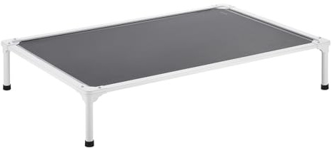 VEVOR erhöhtes Hundebett für große Hunde, tragbares erhöhtes Hundeliege mit Aluminiumrohr-Metallrahmen & atmungsaktivem Teslin-Netz, kühlendes Haustierbett XL (1250 x 830 mm) Grau