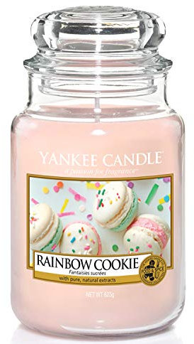 Yankee Candle Duftkerze im Glas (groß) | Rainbow Cookie | Brenndauer bis zu 150 Stunden