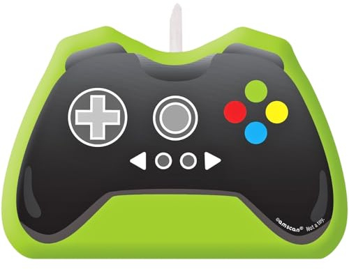 Level Up Green Birthday Candle - 4.5 | Unique, Fun, & Adorable Design - Perfect for Themed Parties & Celebrations | 1 Count