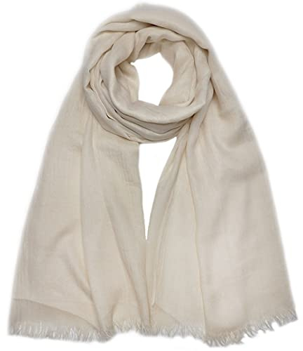 Gragengs Women Summer Scarfs Cotton Lightweight Large Long Gauze Shawl Beach Wrap Plain 75”×43” Cream