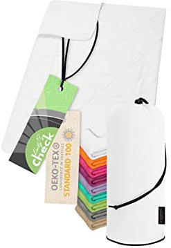 Emily´s Check Leichtsteppbett - Picknickdecke - Sommerdecke - Gästedecke 1585.2302, 135 x 200 cm, weiß