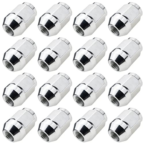 16 dadi per ruota M12 x 1,25, 34 mm, per cerchioni in acciaio e alluminio, dado chiuso zincato, SW17