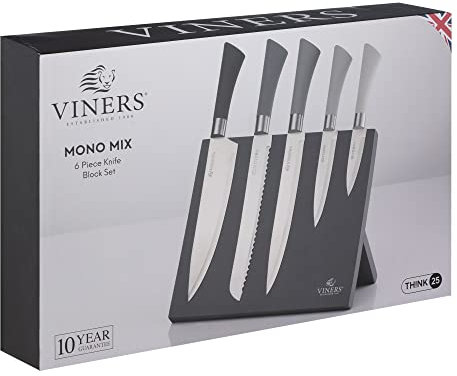 Viners Mono Mix 6-Piece Knife Block Giftbox Set