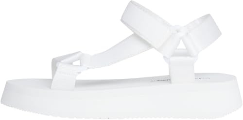 Calvin Klein Jeans Mujer Sandalias de verano, Blanco (Bright White), 38