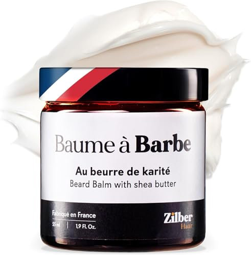 ZilberHaar - Balsamo da Barba al Burro di Karité con Oli di Cocco e Girasole Bio - Vegano, Ingredienti 100% di Origine Naturale (56% da Agricoltura Biologica) - Prodotto in Francia - 50 ml