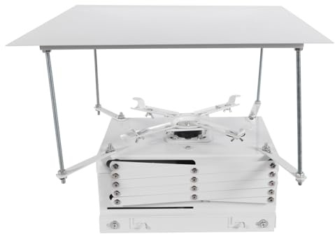 WOLEGM Supporto motorizzato per proiettore, 35 x 28 x 16 cm, portata fino a 10 kg, con telecomando per scuole, sale conferenze, studi ascensore da soffitto