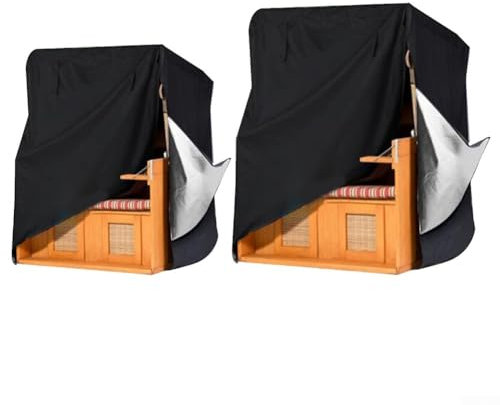 Housse de protection pour chaise de plage 210D résistante aux intempéries et légère pour un rangement et un transport faciles (135 x 105 x 175 cm)