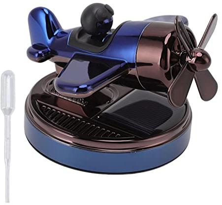 Qcwwy Car Aromathérapie Diffuseur Détection de Lumière Charge Rotation Turbine Hélicoptère Forme d'air de Voiture pour Conduite Confortable