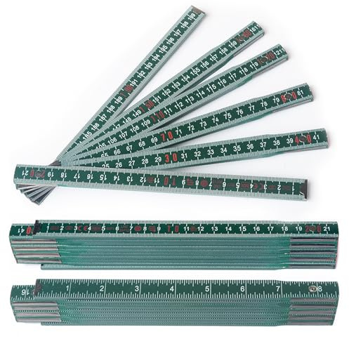 10 Fold Oil Tank Gauge Measuring Stick, 2 Meters Portable Wooden Ruler -78 Oil Tank Level Gauge, Durable Tank Dipstick Folding Stick Ruler for Checking Accurate Deep Storage Tanks