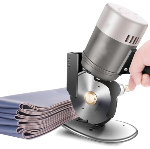 Cortador eléctrico de tela, cortador giratorio de mano con afilado automático, velocidad de corte rápida de 2400 rpm, corte multicapa de hasta 45 mm de grosor para textiles