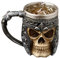 auvstar Gothic 3D Skull Beer Mug,Medieval Viking Warrior Skull Armor Drinkware Mug for Coffee/Beverage/Juice/Beer,Novelty Skull Cup Halloween Christmas Birthday Gift