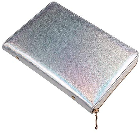 FingerAngel 72 Slots Holographic Nail Plates Holder Case Stamping Templates Organizer Retangel& Square & Round Printing Molds Collection Manicure Tool Accessorie (Sliver)