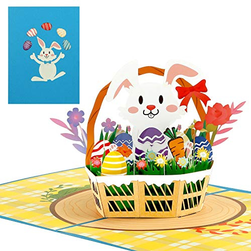Kesote Osterkarten 3D Karten Pop Up Grußkarten Ostern Glückwunschkarten Kinder Basteln Osterhasen Ostereier