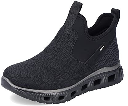 Rieker Damen Ankle Boots M6053, Frauen Stiefeletten,gefüttert,Winterstiefeletten,Stiefel,Bootee,Booties,halbstiefel,schwarz (00),36 EU / 3.5 UK