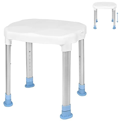 UISEBRT Duschstuhl Duschhocker Höhenverstellbar Badhocker mit Anti-Rutsch-Gummifüße, Duschhilfe Duschsitz bis 150 kg