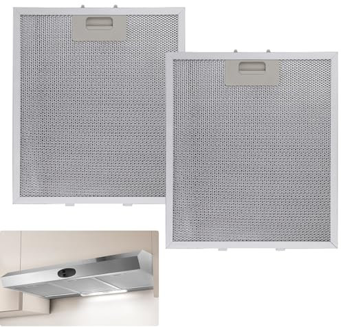 Filtro de repuesto para campana extractora, paquete de 2 filtros metálicos de 5 capas, aluminio 320 x 260 mm, universal