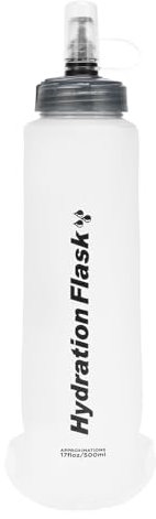 TRIWONDER Gourde Souple Bouteille d'eau Pliable Flasque Running pour Sac Hydratation Randonnée Marathon Vélo (A - Blanc - 500 ml)