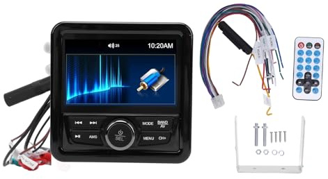 Lvifloae Boat Radio Bluetooth Marine FM Radiomottagare UTV STEREO 4 tum Display Inbyggd Digital Media MP5 Playback Ingen CD USB Port Weatherproof AM FM