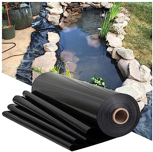 Fodera per laghetto in HDPE, resistente ai raggi UV, impermeabile, per piscine da giardino, laghetti, facile da tagliare, varie dimensioni, da 1 x 1 m a 10 x 20 m, rivestimento paesaggistico