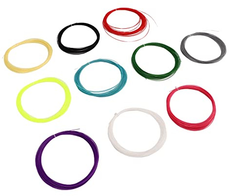 Acouto Corda per Racchetta da Badminton con Miscelazione di Colori da 10 Pezzi, di Racchetta da Badminton Ad Alta elasticità, Sostituzione di Seconda Generazione, 28 Libbre e Forza Elevata, Forza