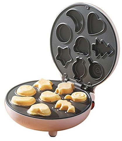 Macchina per Cupcakee Pop Macchina Muffin 8 Fori Macchina per Cupcake, Piastre Antiaderenti, Controllo termostatico su due lati Maniglia fredda con indicatore Mini Cake Maker domestica