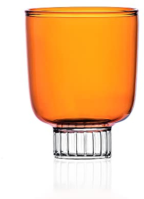 Ichendorf Milano Calice Vino Ambra | Collezione Liberta | 30 cl | Vetro Borosilicato | Fatto a Mano