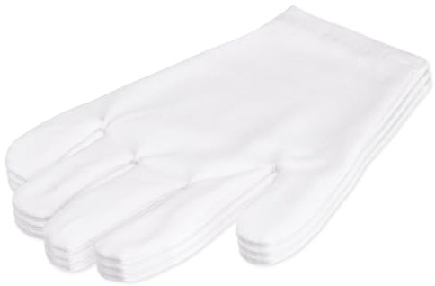 Donfri Guanti di cotone bianchi Guanti da lavoro sottili per neurodermite 3 paia Guanti protettivi Guanti idratanti per mani secche, eczema, bellezza