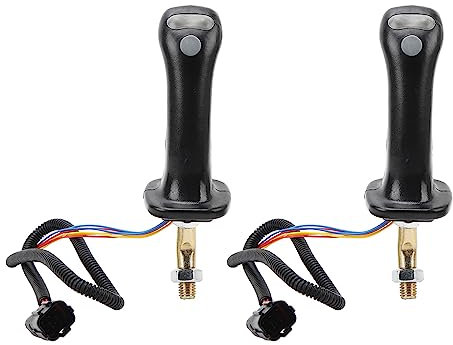 Bagger-Joystick-Baugruppe, 2 Stück 3-Tasten-Bagger-Joystick-Griffe für Doosan DH DX150 215 225 300 370-9C mit Verbesserter Ergonomie, Aluminiumlegierung, Einfach zu Bedienen