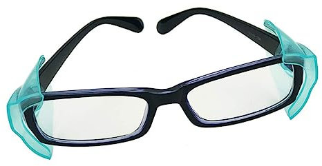 Mikikit 2 Paar Sicherheitsbrille Seitenschlupf Seitliche Abschirmungen aus Kunststoff Gläser Brillenflügel Brillenschutz Universal- Schutzbrille Seitenschutz Schild