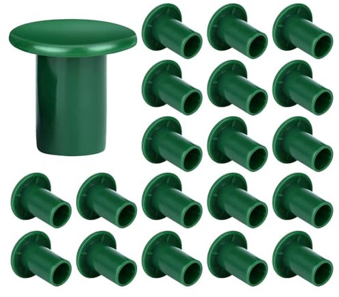 Tapones de tubo de jardín, accesorios de seguridad, 48 unidades de tapones de goma para bastones de jardín, tapas de protección para los ojos, tapas para tubos de exterior, varillas de soporte