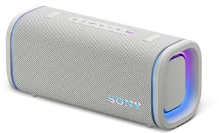 Sony ULT Field 5 - Leistungsstarker tragbarer Bluetooth-Lautsprecher, 25-Stunden-Akku, 2 x ULT Power Sound Modi, IP67, wasserdicht, staubdicht, 360° Lichter, Abnehmbarer Schulterriemen - Off-White