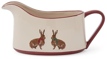 Cooksmart Salsiera Heritage Hare | Salsiera in ceramica per salse, salse e condimenti, ciotola in ceramica resistente con design rustico a forma di lepre, elegante stoviglie per cene quotidiane e