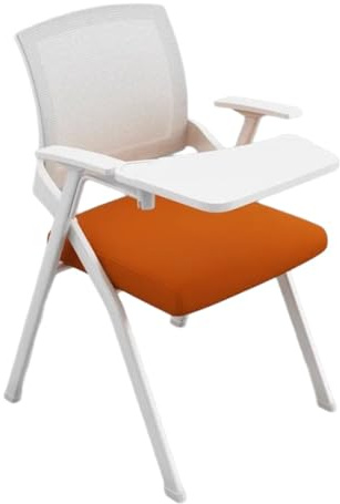 Ergonomiskt hopfällbart nät, surfplatta, armstolar, stapelbara kontors- och konferensstolar med bifogat skrivbord, grå mottagning och mötesplatslösningar