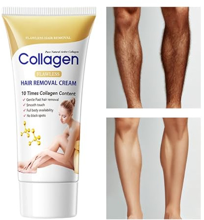 WJnflQN Crema Corpo Depilatoria,60g Effetto Prolungato Rapido Lenitivo Prodotti Bellezza - Crema Depilatoria Delicata per Pelli Sensibili | Per Corpo Zone Gambe Schiena Petto Ascelle Cura della Pelle