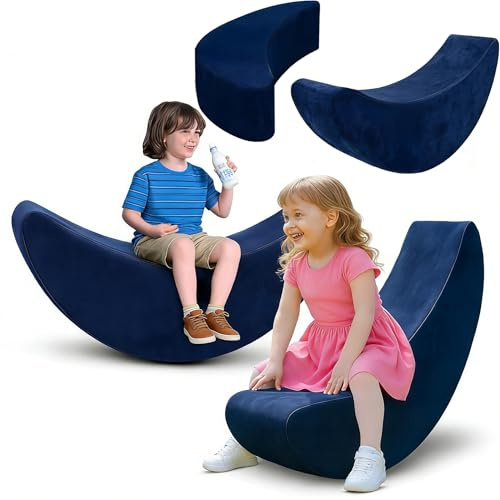 SZSMART Cloud Balance - Sedia a dondolo sensoriale per bambini, in schiuma flessibile, seduta attiva, relax, sedia a dondolo in schiuma resistente con rivestimento in morbido cotone, per camera da
