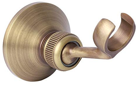 MAGT Supporto per Soffione Doccia Vintage, Doccia in Ottone Regolabile a Muro con Placcatura per Bagno Casa