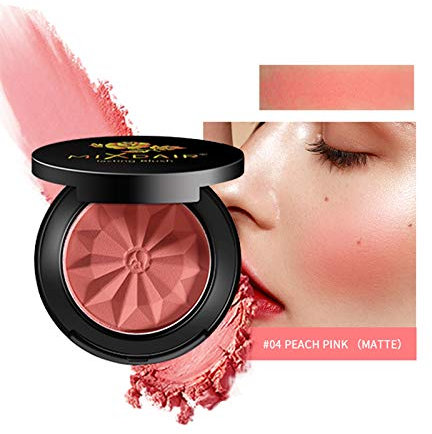 Mimore Blusher, langlebiges und schweißresistentes, nicht fettendes Rouge und Glühen Matte Rouge Super Brighten Skin Color Shimmery oder Matte Blusher, mit Spiegel. (04)