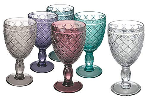 Villa d’Este Home Tivoli 5907722 Castle Weingläser, 280 ml, 6 Stück, Glas