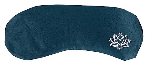 Bodhi Weiches Augenkissen mit Lavendel-Leinsamen-Füllung | Augenmaske für Yoga, Entspannung & Meditation | Bezug aus Mako-Satin oder Seide | Wellness für Zuhause (Mako-Satin, Petrol)