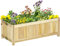 Outsunny Hochbeet, Klappbarer Pflanzkasten, Blumenkasten, Gemüsebeet für Garten, Terrasse und Balkon, aus Tannenholz, Natur, 70 x 30 x 25 cm