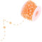 Yurosiay 10m/Rolle Perlengirlande Kunstperlenkette Deko Perlenband Basteln Perlenschnur mit Angelschnur Perlengirlande Hochzeit Perle Girlanden für DIY Handwerk Brautstrauß Party Orange