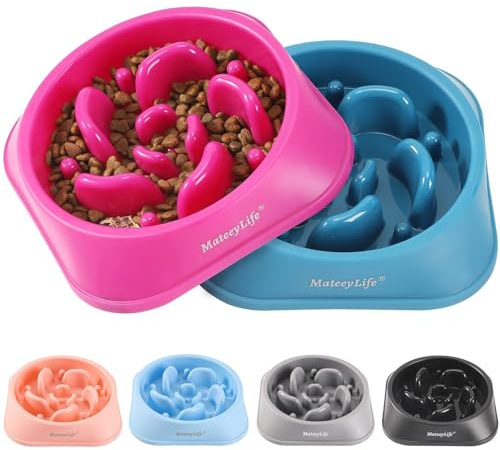 MateeyLife Gamelle Anti Glouton pour Chien - Bol Puzzle Gamelle Anti Glouton Chien Moyen Antidérapant Interactif pour Ralentir l'Alimentatio