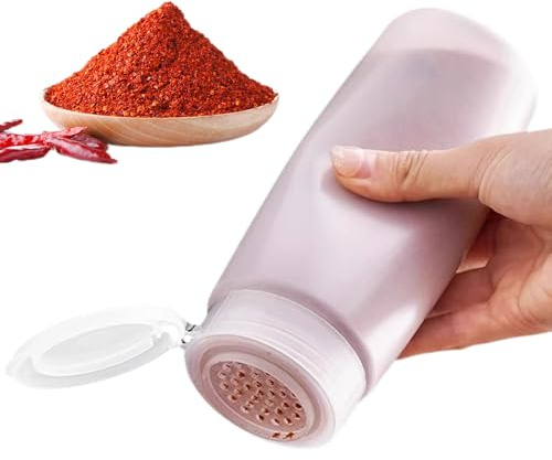 Seasoning Jars with Caps - Large 600ml Empty Spice Shakers, Airtight Condiment Containers | Reusable Storage Bottles for Pepper, Salt, Cooking Powder, Baking Materials, Glitter Applications