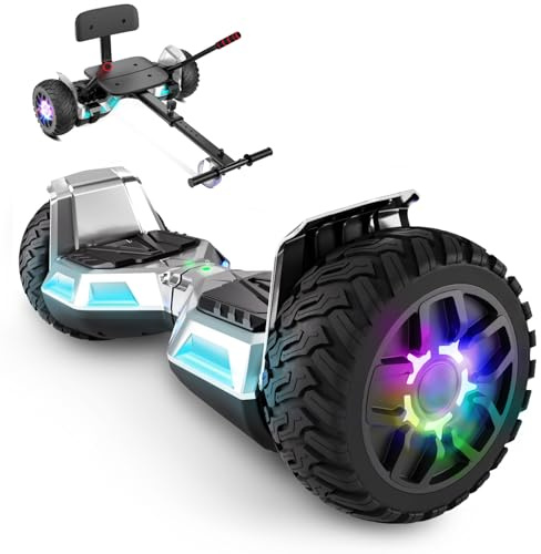 SISIGAD Hoverboard SUV und Kart, mit Bluetooth, für Geländefahrten, 21,6 cm (8,5 Zoll), tolles Geschenk für Kinder