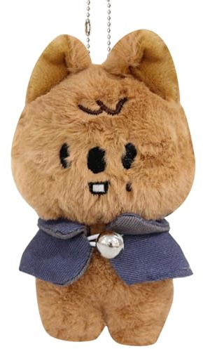 Kunaxku 12 cm Stray Kids Porte-clés en peluche MAGNET série « ATE » SKZoo Porte-clés mignon porteclés pendentif pour les fans (Han Quokka)