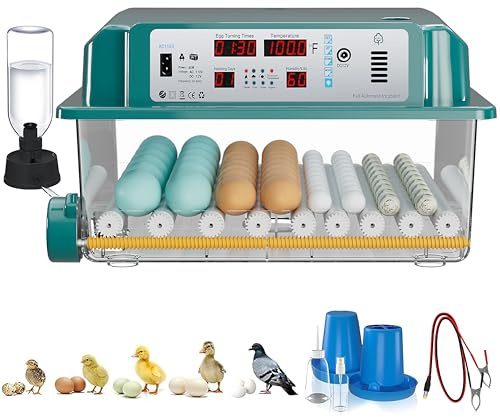 64 Egg Incubators for Hatching Eggs,Incubator with Automatic Egg Turning and Humidity,Chicken Incubator with 5 Automatic Incubate Mode,Poultry Egg Incubator with Incubate Day Counter and Egg Candler