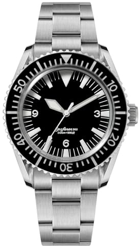 watchdives dykarklocka för män, WD1967Q Japan VH31 Sweep Second kvartsrörelse 39 mm Top Hat bubbelarmbandsur