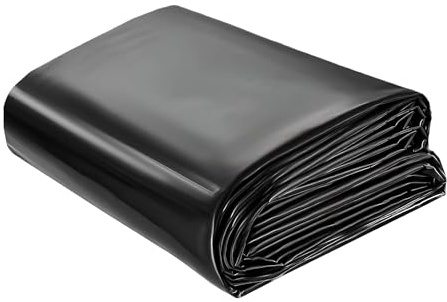 XUEXIAOH Lona para Estanque 1150 x 1200 cm Resistente Al Desgarro Estanque Negro Lona Seguro para Estanques, Pond Liner, Gardens Piscinas Membrana Reforzada Paisajismo, Negro